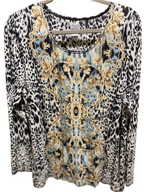 45. WOMENS CHICO’S 3/XL DETAIL TOP